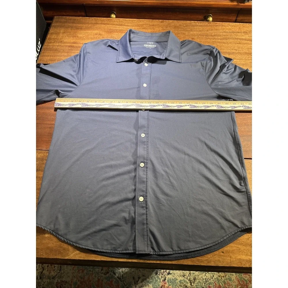 Lot Of 2 J Crew Shirt Mens Large Blue performance Oxford Lightweight Stretch - Picture 7 of 10